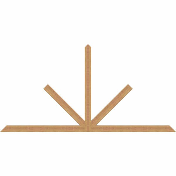 Ekena Millwork Saratoga Timber Gable Bracket, Western Red Cedar, 96"W x 48"H x 1 1/2"D x 3 1/2"F, 12/12 Pitch GBW096X48X0204SAR00SWR - main